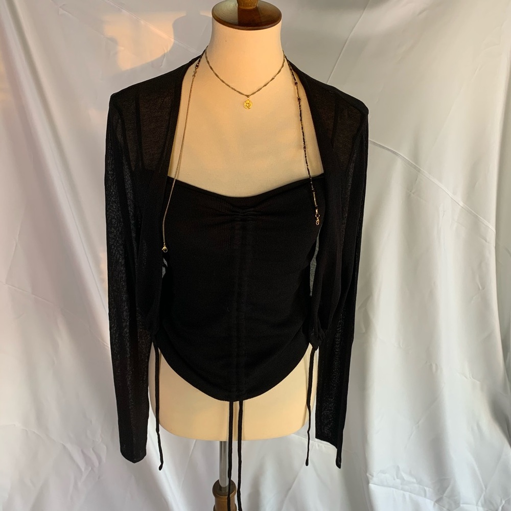 COPY - knit tank top & cardigan set